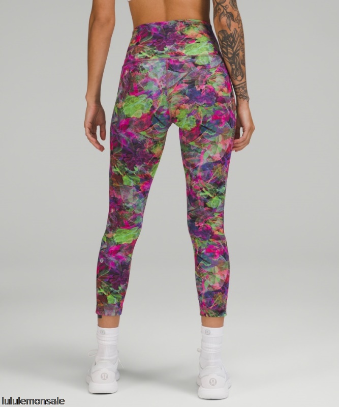 Lululemon Damen DELULU082 | Lululemon Deutschland Lebendiger Floraler Ton Multi Wunder Train High-rise Crop 23